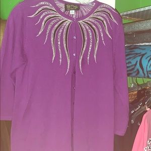 Purple Cardigan